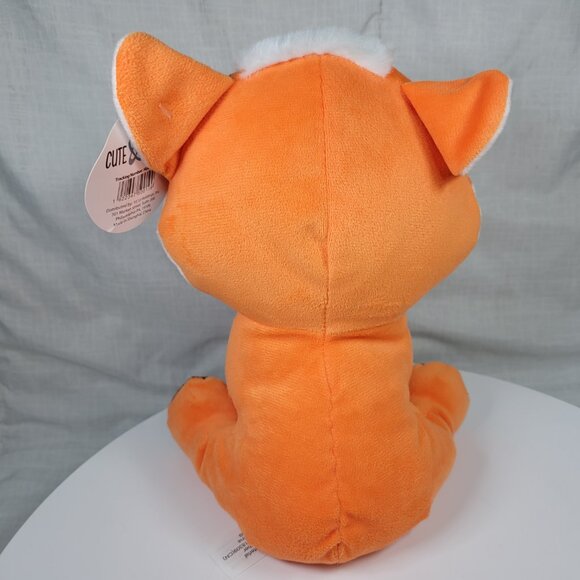 Fox With Sparkle Orange Feet Plush Stuffed Animal 10" Orange and White NWT - Picture 3 of 6